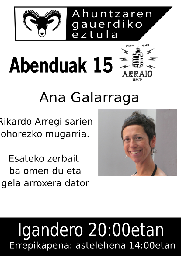 Ana Galarragarekin solasean